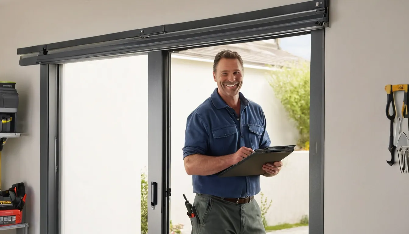 A provider checking garage door springs for a Doylestown home